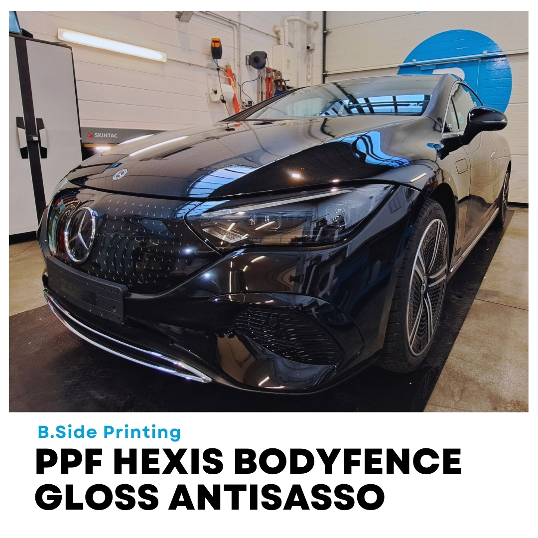 Protezione resistente e anti sasso per auto PPF Protettivo carrozzeria antisasso Hexis Bodyfence Mercedes EQE (1)